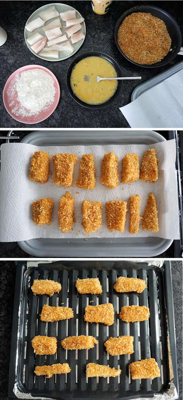 Baked Haddock Goujons With Herby Tzatziki Recipe Cuisine Fiend